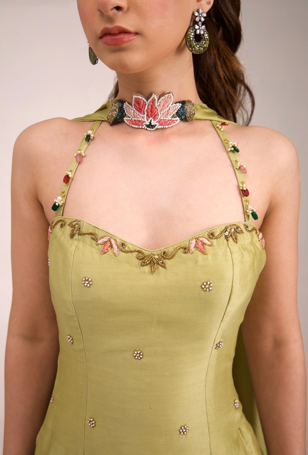 Sage-Glow Sharara set