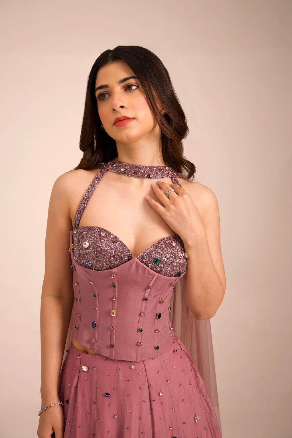 Lana Rhinestone Corset Top
